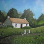 Irish Cottage painting