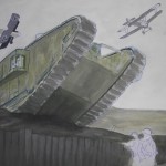 WW1 Tank attacks German trenches
